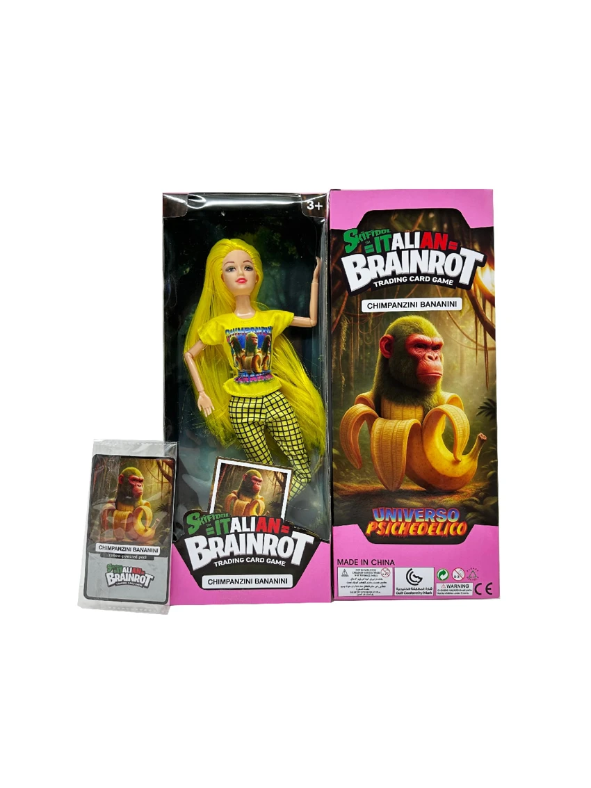 Mattel edition 11.5-inch 12-joint solid body Shanhaijing Banana Monkey with one card