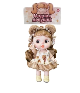 12-inch 28CM Eco-friendly All-Vinyl 3D Real Eye Cute Doll Peachy Bun