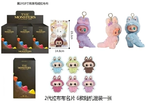 1 to 1 Bubble Mart THE MONSTERS 10th Anniversary Follow ZIMOM Through Time 3.0 Plush Enamel 18cm 24D Real Eyeball Plush Cotton Body Enamel Face Big Boss 3 Models 6PC