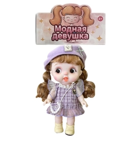 12-inch 28CM Eco-friendly All-Vinyl 3D Real Eye Cute Doll Peachy Bun