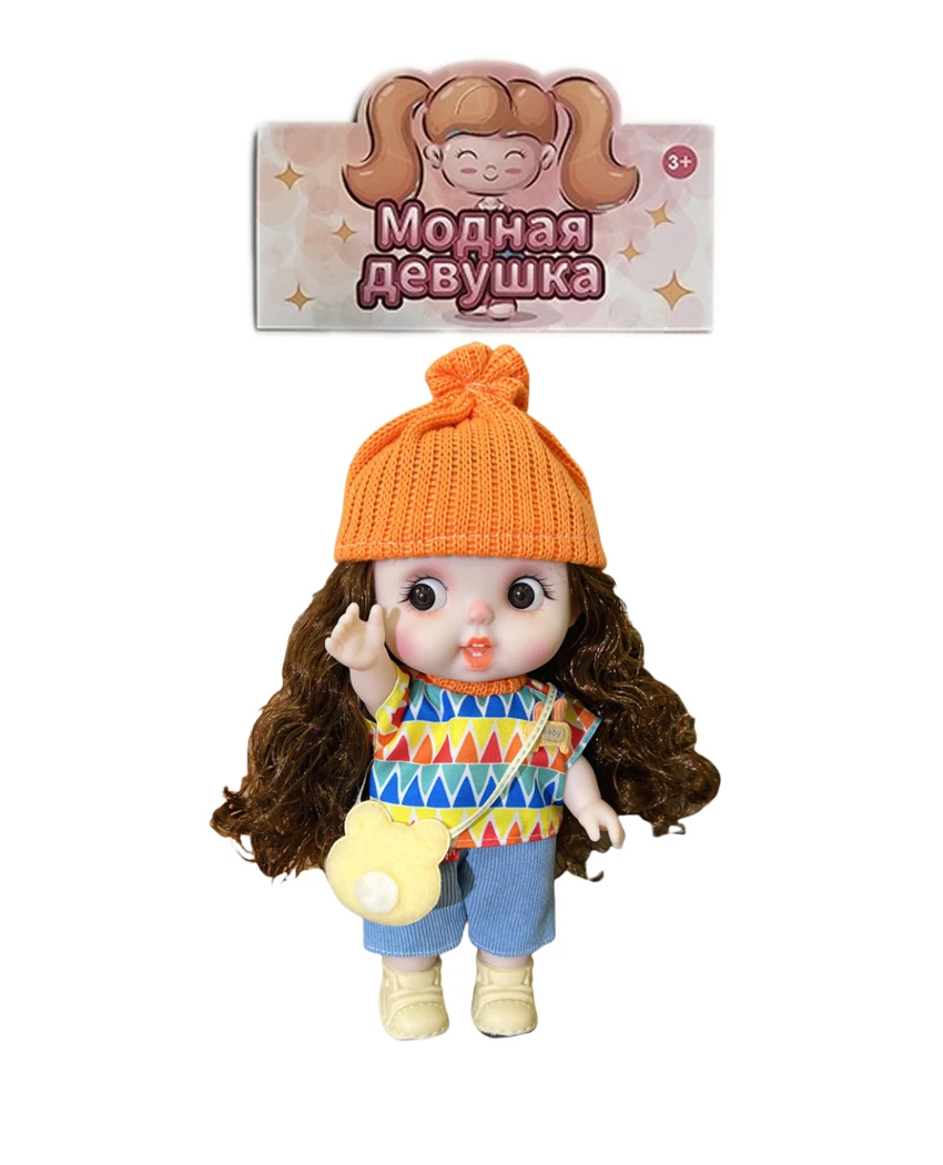 12-inch 28CM Eco-friendly All-Vinyl 3D Real Eye Cute Doll Peachy Bun