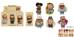 Hot-selling authentic 1:1 fashion 18CM full vinyl Spanish Mia potato doll with card, 6 styles 6PC [Each box includes 2 sets of clothes: one plush set and one fashion set]
