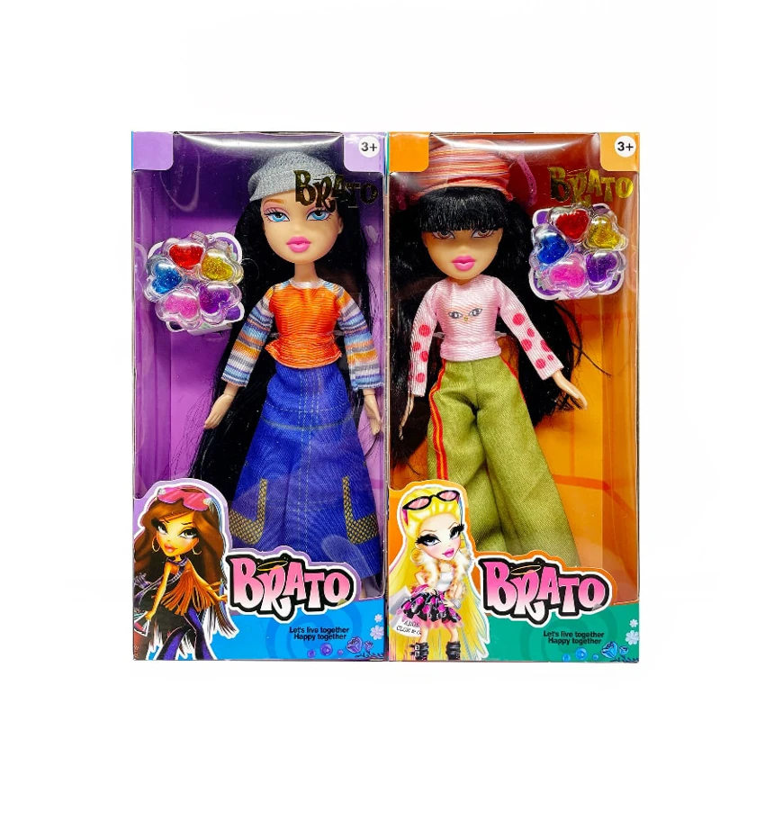 MGA BRATZ Winter Series 10-inch Big Foot Big Thigh Real Body Big Head Bratz Doll with Realistic Makeup Oil