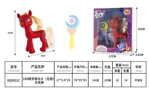 188 fairy cute large horse (no wings), moon wand, assorted colors mix