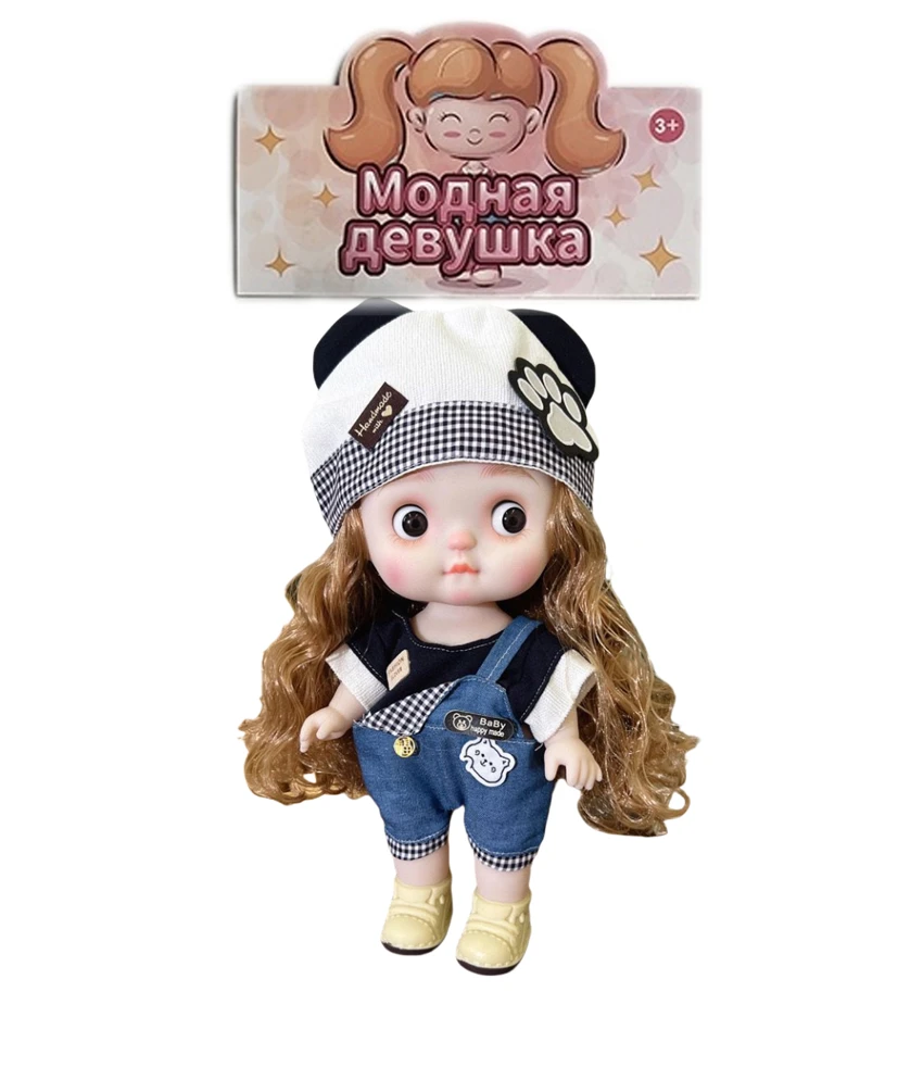 12-inch 28CM Eco-friendly All-Vinyl 3D Real Eye Cute Doll Peachy Bun