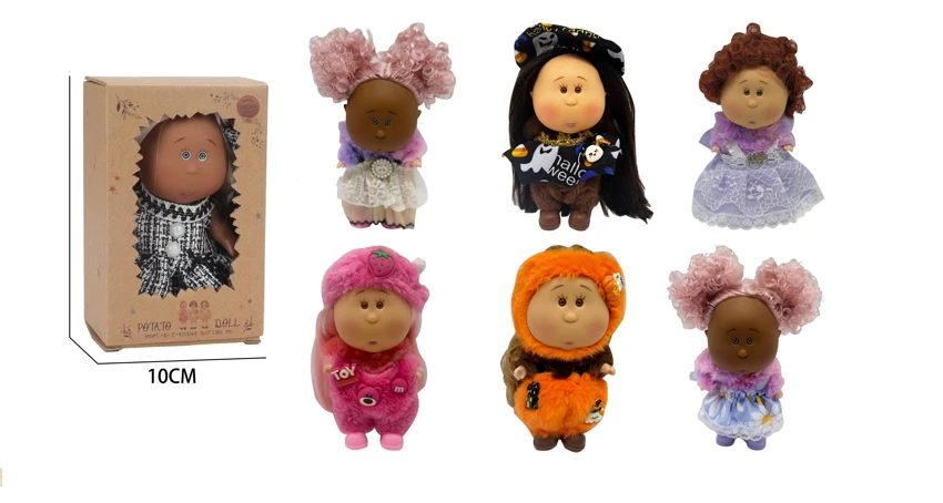 Hot-selling authentic 1:1 plush fashion 20CM all-rubber Spanish Mia Potato Doll [1 plush outfit] [1 fashion outfit]