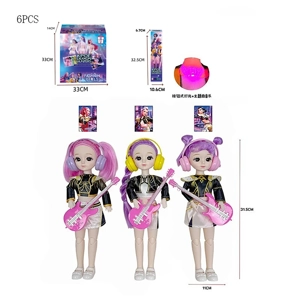 Witch Hunt K-POP 12 Inch 17 Joints 8D Real Eyes Blind Box Packaging with Light Music Theme Song Rumi Zoe Mira Enamel Doll (6PCS)