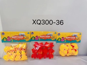 Eco-friendly small water play animals yellow pack of 6, mixed pack, fish, duck, rabbit