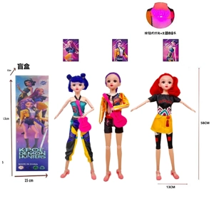 Witch Hunt K-POP 22 inch 17 joint 8D window box packaging bag lighting music theme song Rumi Zoe Mira rubber doll