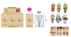 Explosive genuine 1 to 1 plush 20CM12 joint solid with colorful lights theme music Spain Mia potato doll doll with key with card 6 models 6PC