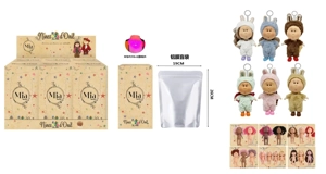 Hot Selling Authentic 1:1 Plush 20CM 12-Joint Realistic Doll with Colorful Lights and Themed Music, Spanish Mia Potato Doll with Key and Card, 6 Styles, 6 Pieces