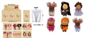 Explosive genuine 1 to 1 fashion 18CM fully enameled Spanish Mia potato doll doll with card 6 models 6 pcs [ Each box has 2 sets of clothes, one set of plush and one set of fashion]