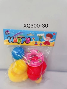 Eco-friendly medium ducks 2, swim ring, ball