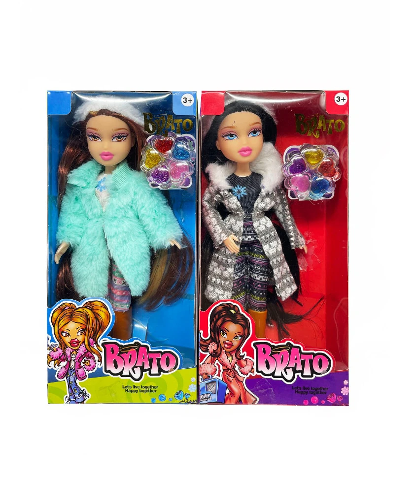 MGA BRATZ Winter Series 10-inch Big Foot Big Thigh Real Body Big Head Bratz Doll with Realistic Makeup Oil