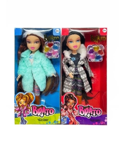 MGA BRATZ Winter Series 10-inch Big Foot Big Thigh Real Body Big Head Bratz Doll with Realistic Makeup Oil