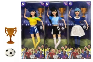 11.5 inch 13 joint solid World Cup female star soccer football with football blister cover with trophy
