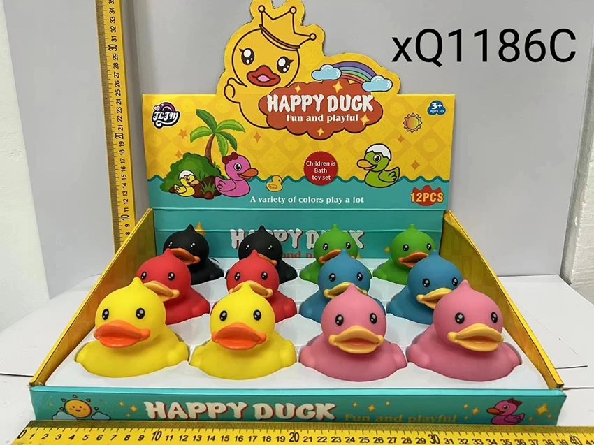 Eco-friendly Medium Ducks, 12-pack (mixed colors)
