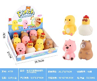 Bubble-Blowing Cute Pet Squeeze Toy (OPP Bag Display Box, 4 Mixed Styles)