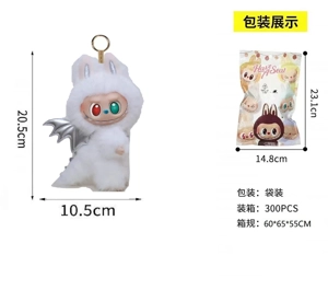 1-to-1 Bubble Mart THE MONSTERS 10th Anniversary Follow ZIMOM Through Time 3.0 Plush Enamel 18cm 24D Real Eyeball Plush Cotton Body Enamel Face Big Boss