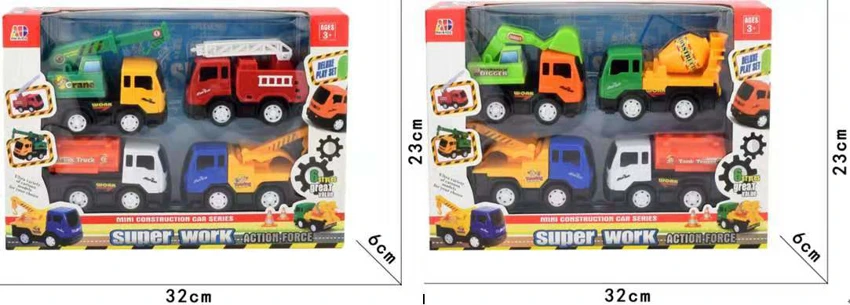 Inertial engineering vehicle (4-pack) mixed with two models