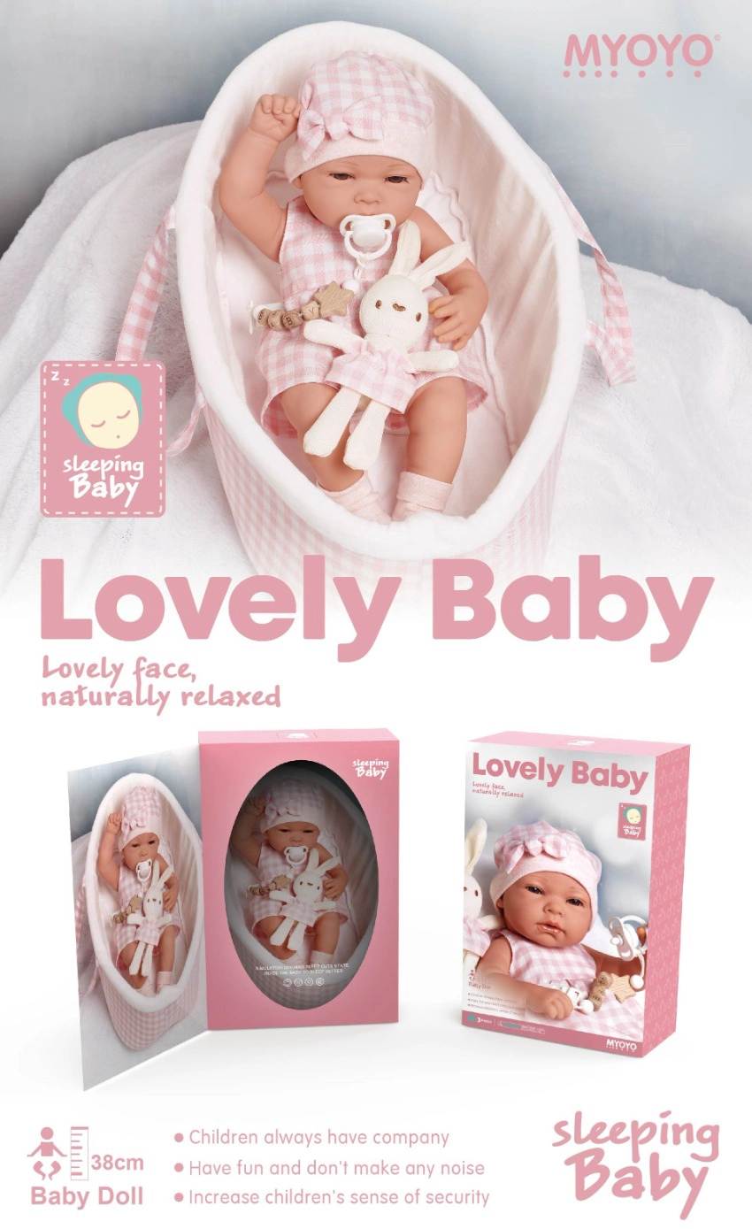 Simulation soft gel 38cm doll