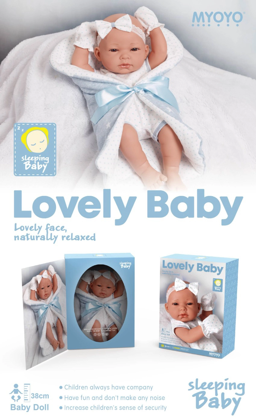 Simulation soft gel 38cm doll