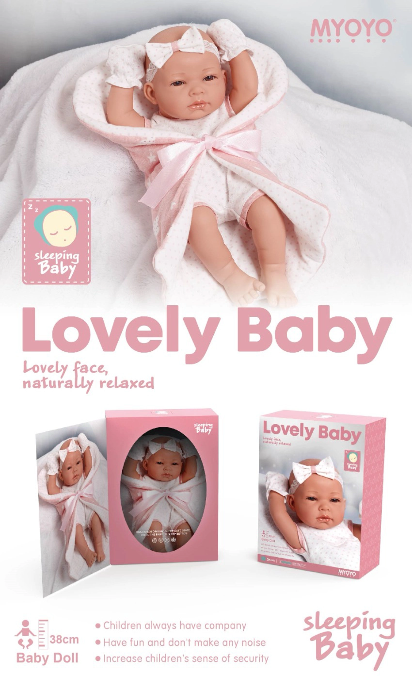 Simulation soft gel 38cm doll