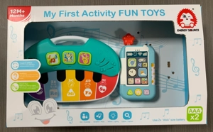 Five-key piano & flip phone