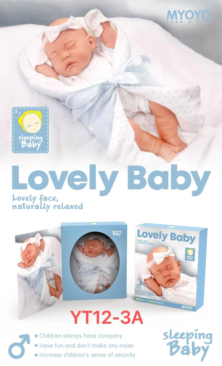 Simulation soft gel 33cm doll (blue)