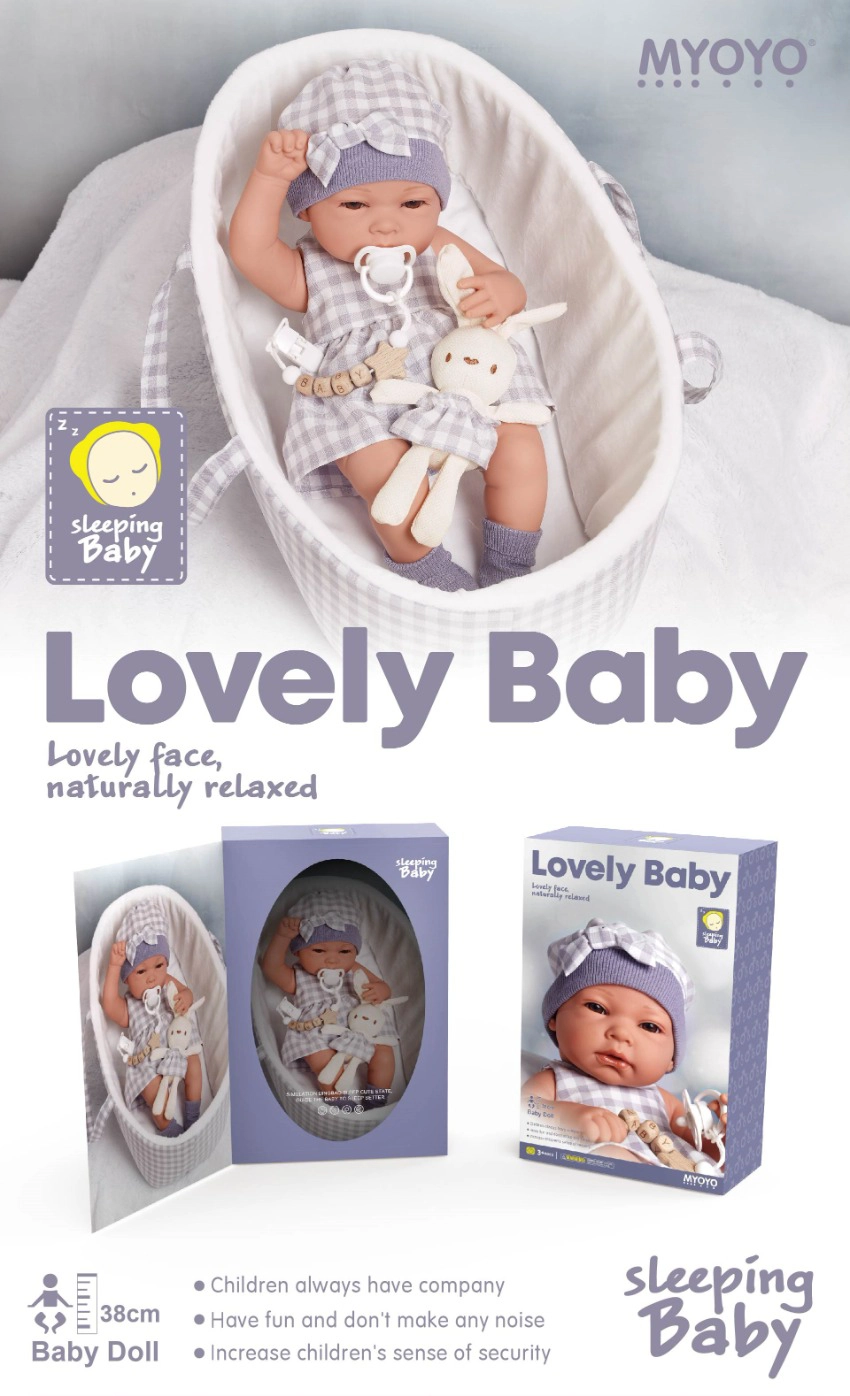 Simulation soft gel 38cm doll