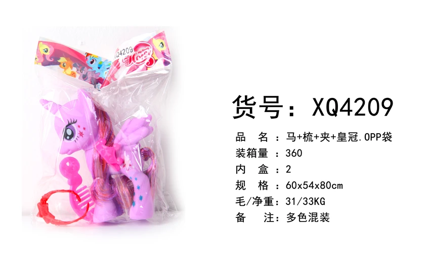 Horse comb clip crown, OPP bag