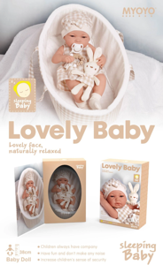 Simulation soft gel 38cm doll