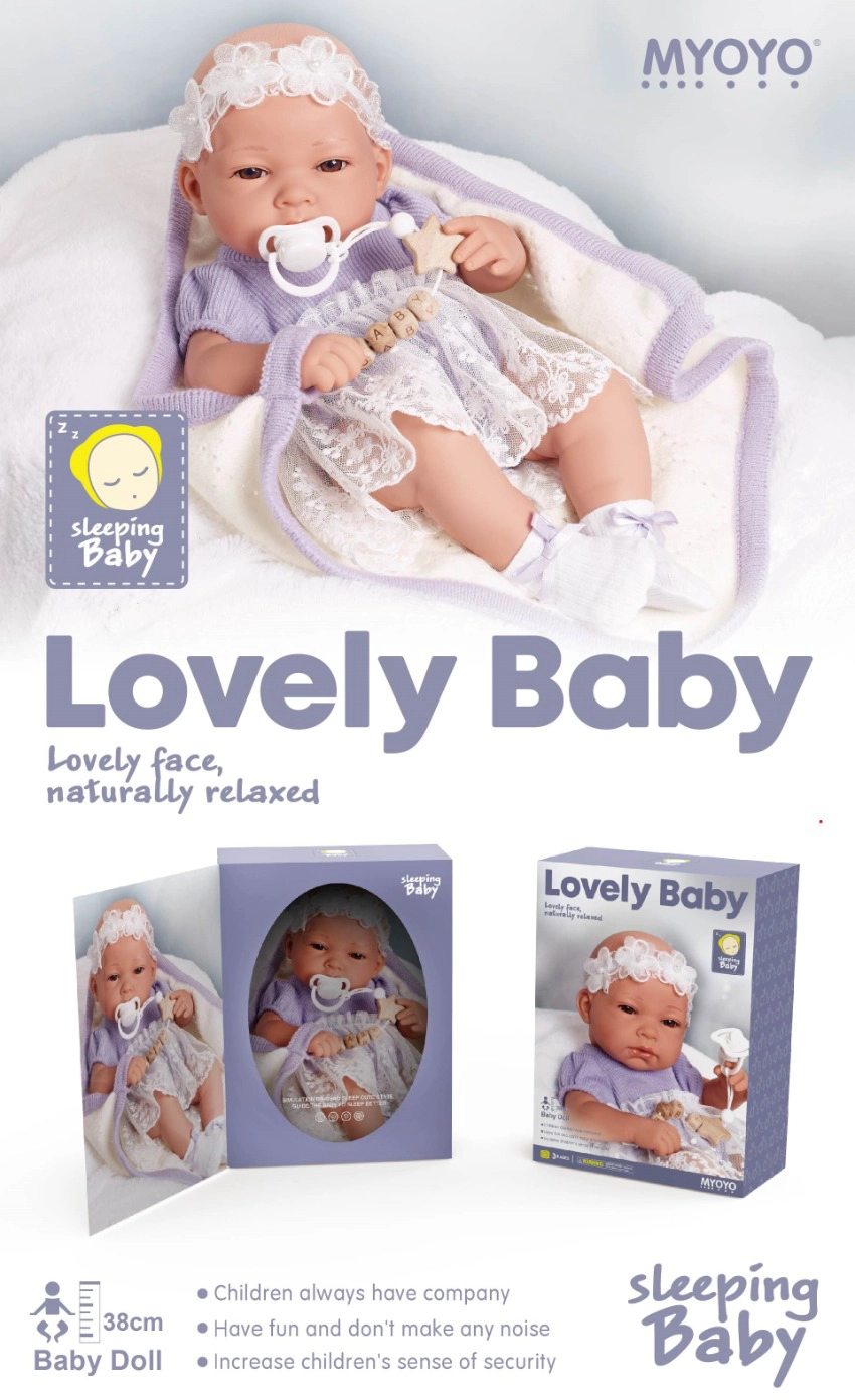 Simulation soft gel 38cm doll