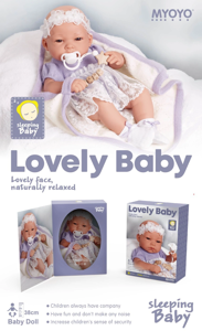 Simulation soft gel 38cm doll