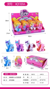 Unicorn horse 16 pieces four-color mix