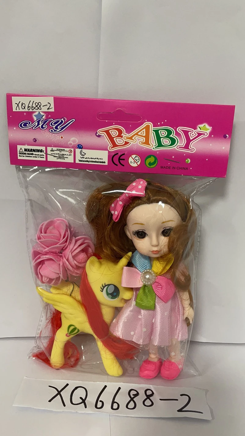 6-inch Mixed Pretty Girl, Small Open-mouth Horse, Flower