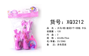 Big horse comb crown 2 pieces necklace, card head