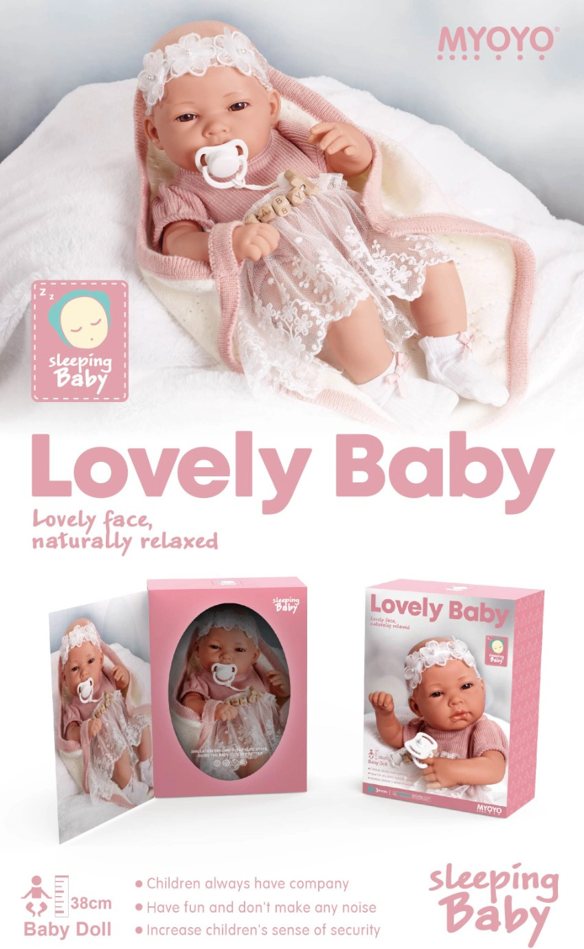 Simulation soft gel 38cm doll