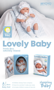 Simulation soft gel 38cm doll