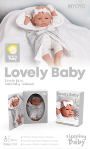 Simulation soft gel 38cm doll