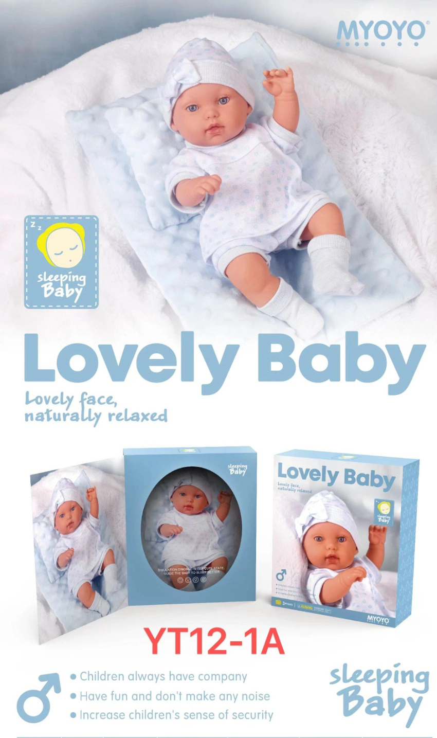 Simulation soft gel 33cm doll (blue)