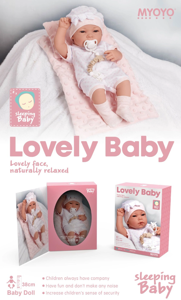 Simulation soft gel 38cm doll