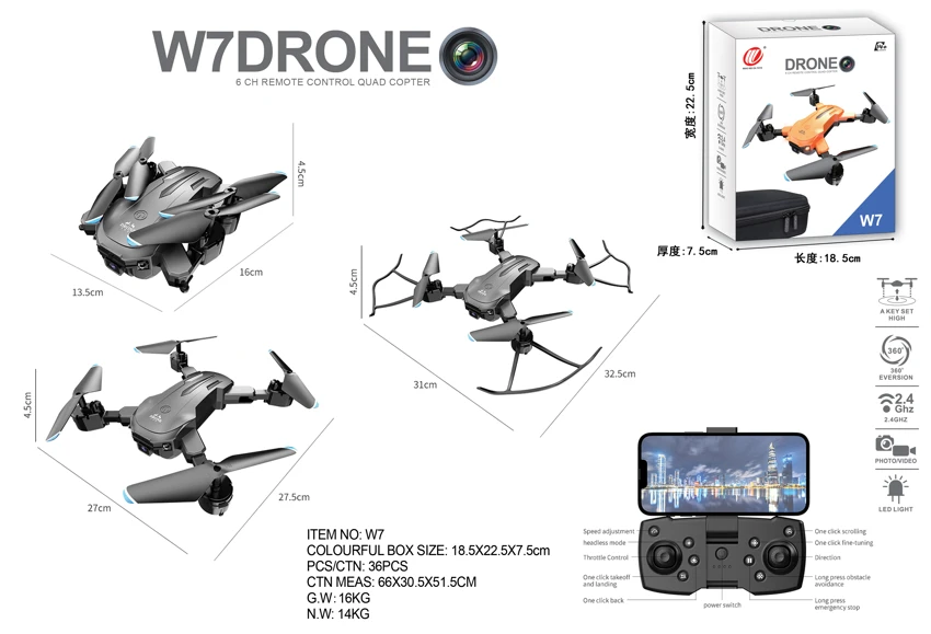 Novel foldable, 2.4G quadcopter, altitude hold with WIFI dual cameras, optical flow, four-way obstacle avoidance
