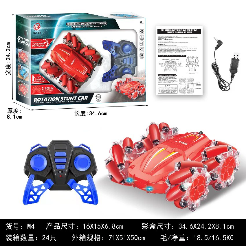 1:20 off-road double-sided stunt car with bright wheel lights