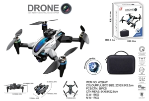 Novel foldable, 2.4G brushless motor quadcopter, altitude hold with WIFI dual cameras, optical flow positioning
