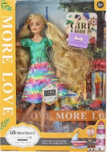 [Beiweiwei] 11-inch, 11 joints, solid body, printed eyes, fashion exquisite Barbie doll + handbag