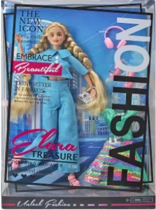 [Beiweiwei] 11-inch, 11 joints, solid body, printed eyes, fashion exquisite Barbie doll + shipping fee + accessories