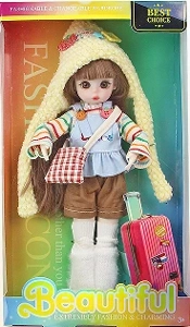 12-inch 30cm, 13 joints, solid body, 3D comic eyes, fashion cartoon candy hat loli doll