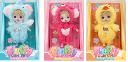 [English] 4.5 inch OB11 13 cm 13 joints real expression face fashion cartoon animal loli doll