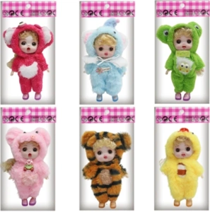 【English】4.5 inch OB11 doll 13 cm 13 joints real 3D comic eye fashion cartoon loli doll three packs